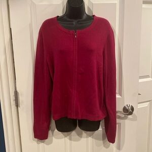 XXL Maroon Tommy Hilfiger zippped cardigan - NWT